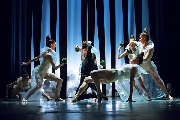 Faunovo odpoledne (E. A. Pérez Sequeda, A. Angelatou, B. Coufalová, G. Bongiovanni, J. De Meulemeester, G. Abadie, M. Vilette). Foto: Michal Siroň Faunovo odpoledne (E. A. Pérez Sequeda, A. Angelatou, B. Coufalová, G. Bongiovanni, J. De Meulemeester, G. Abadie, M. Vilette). Foto: Michal Siroň