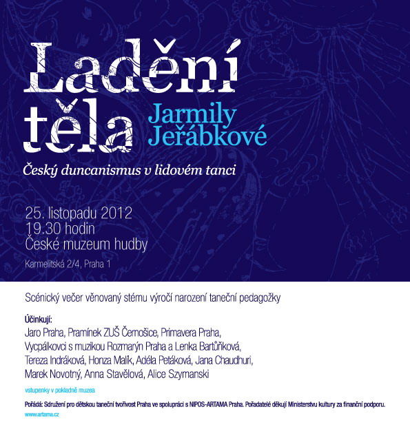 Ladění těla - večer věnovaný Jarmile Jeřábkové