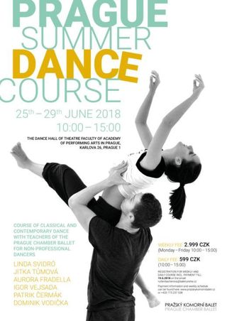Pražský komorní balet letos poprvé pořádá „Prague Summer Dance Course“
