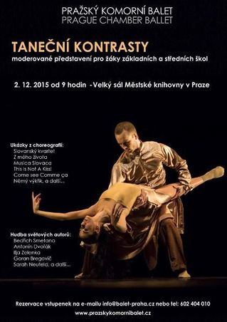 Pražský komorní balet dnes poprvé uvede tanečně vzdělávací program Taneční kontrasty 