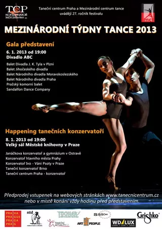 Mezinárodní týdny tance: pozvánka na představení 6. a 8. ledna