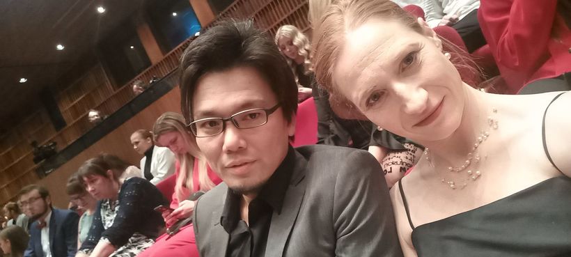 Hideki a Lucie Hayashi na premiéře baletu SND. Foto: Soukr. archiv.