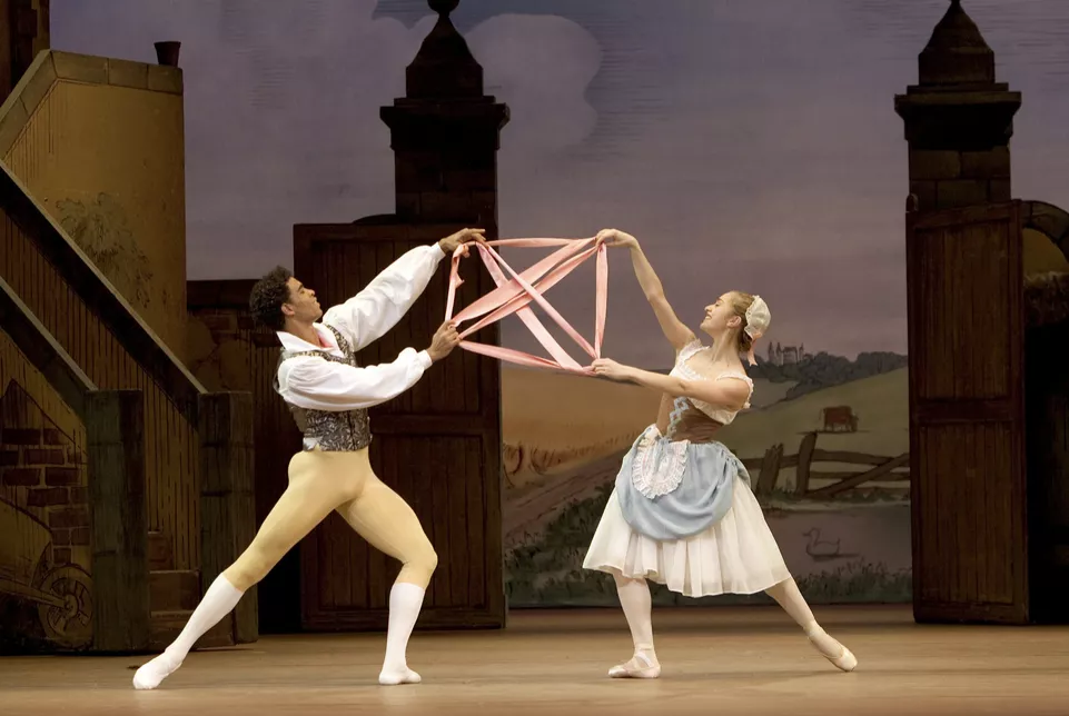 La fille mal gardée (Marianela Nuñez a Carlos Acosta). Foto Bill Cooper.