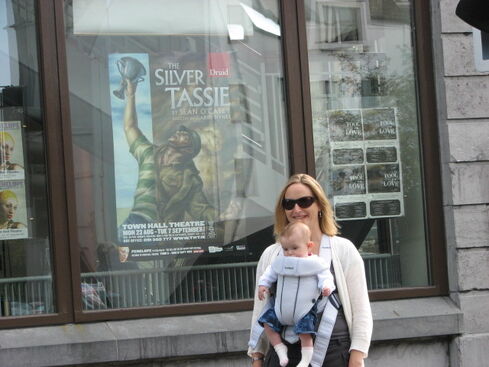 Vanessa Lefrancois during her first maternity leave, choreographing The Silver Tassie for Theatre Druid.