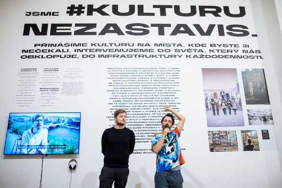 Výstava 5 let #kulturunezastavis, 2025. Foto: Lukáš Bíba.