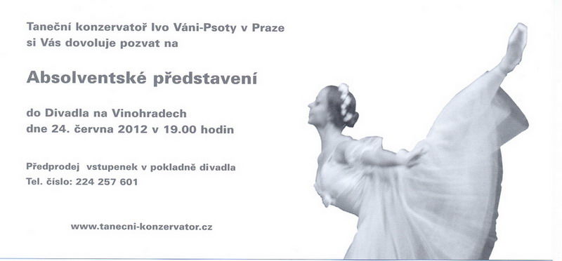 Absolventský koncert Taneční konzervatoře Ivo Váni–Psoty 