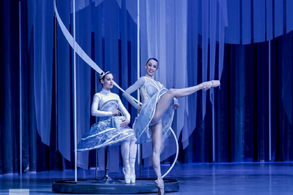 Coppélia (Adrienn Tiszai, Brittany Catalinas Haws). Foto: Serghei Gherciu.