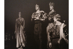 Macbeth (M. Pešíková, V. Harapes, M. Šebor a J. Slavický). Foto: J. Svoboda, archiv ND-