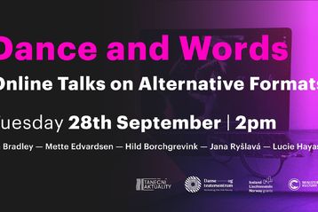 Dance and words - Online talks on alternative formats (28th September)