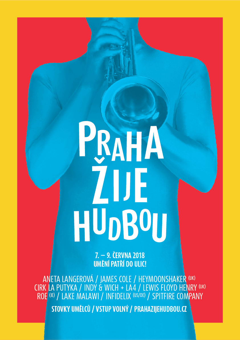 Plakát Praha žije hudbou. Foto: pořadatel akce Nerudný fest.cz. 