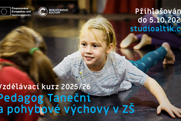 Výzva pro taneční umělce a pedagogy: vzdělávací kurz Pedagog taneční a pohybové výchovy pro základní školy
