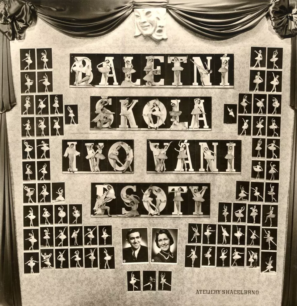 Tablo Baletní školy I. V. Psoty z 30. let 20. st.