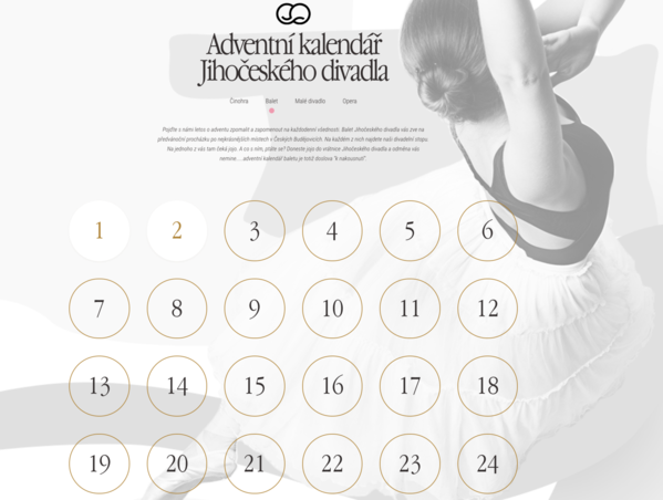 Adventní kalendář Jihočeského divadla a inscenace online