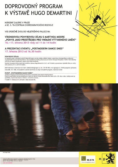 Víkendová pohybová dílna s Marthou Moore ve Veletržním paláci a další doprovodný program