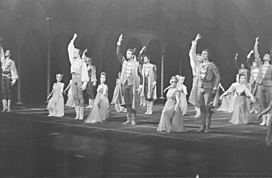 Romeo a Julie 1965, chor. Saša Machov. ND Brno. Foto: Jaromír Svoboda/Archiv ND Brno.