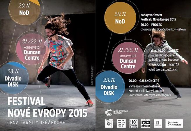 Plakát Festivalu Nová Evropa/Ceny Jarmily Jeřábkové.