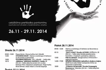 Zo Slovenska: 21. Medzinárodný festival pantomímy a pohybového divadla PAN v Liptovskom Mikuláši