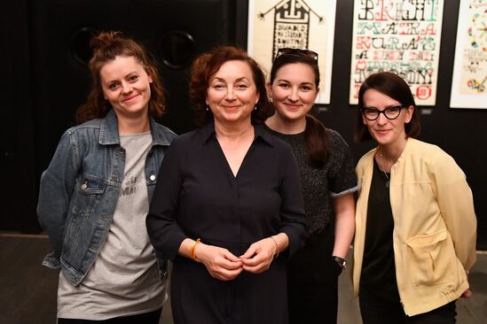 Festival tanečních filmů - organizační tým (Jana Návratová, Petra Kašparová, Aneta Jochimová). Foto: Michal Hančovský.