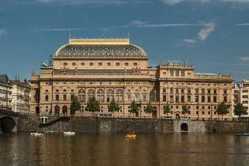 The National Theatre, view from the Střelecký island.
