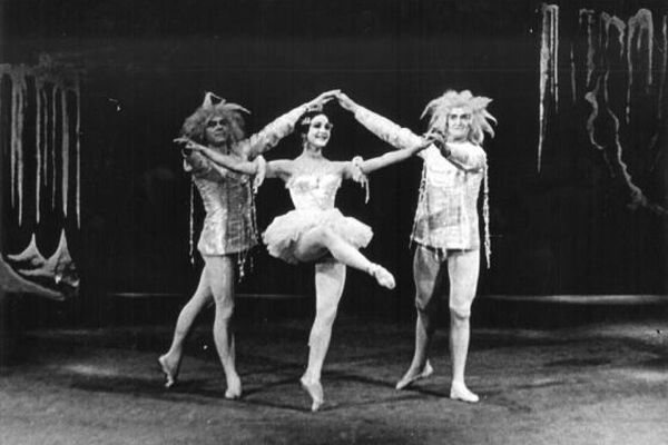 Andersen, premiéra 15. dubna 1973 (František Vychodil, Svatava Jiráková, Karel Mohr). Zdroj Slezské divadlo Opava.