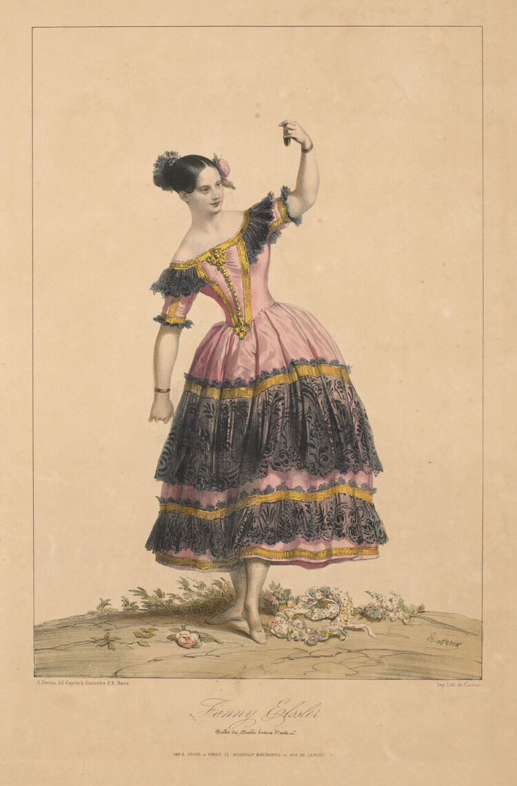 Fanny Elssler. Zdroj: wiki commons.