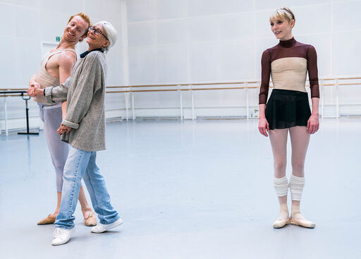 The Illustrated Farewell (Twyla Tharp, Sarah Lamb a Steven McRae, 2021). Foto: Foteini Christofilopoulou, Royal Opera House.