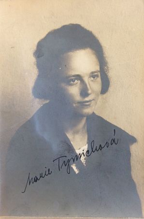 Mariana Tymichová. Zdroj Národní archiv, Policejní ředitelství Praha II – všeobecná spisovna, PŘ II, 1921 – 1930, sign. T 513/6, kart. 3773.