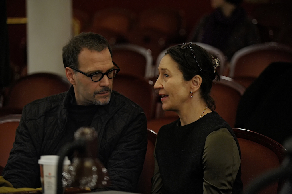 Wiebke Hüster s choreografem Paulem Chalmerem během generální zkoušky Tří mušketýrů, Foto: Martin Popelář