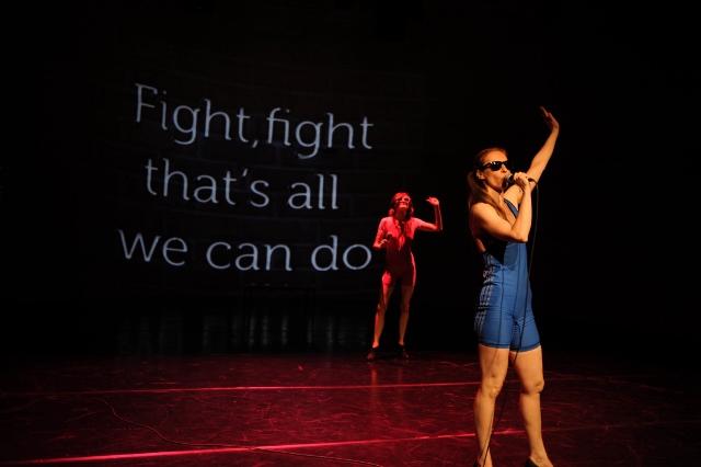 Magdalena Tuka v inscenaci Ja Ja Ja Ne Ne Ne 'Fight, fight - that's all we can do'